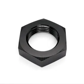 -8AN Male AN Flare Bulkhead Adapter Nut, Black Hard Anodized Aluminum