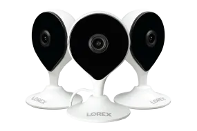 1080p Full HD Smart Indoor Wi-Fi Security Camera (3-pack)