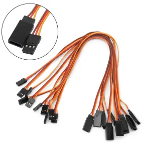 10Pcs 300mm Servo Extension Lead Wire Cable For RC Futaba JR Male to Female 30cm