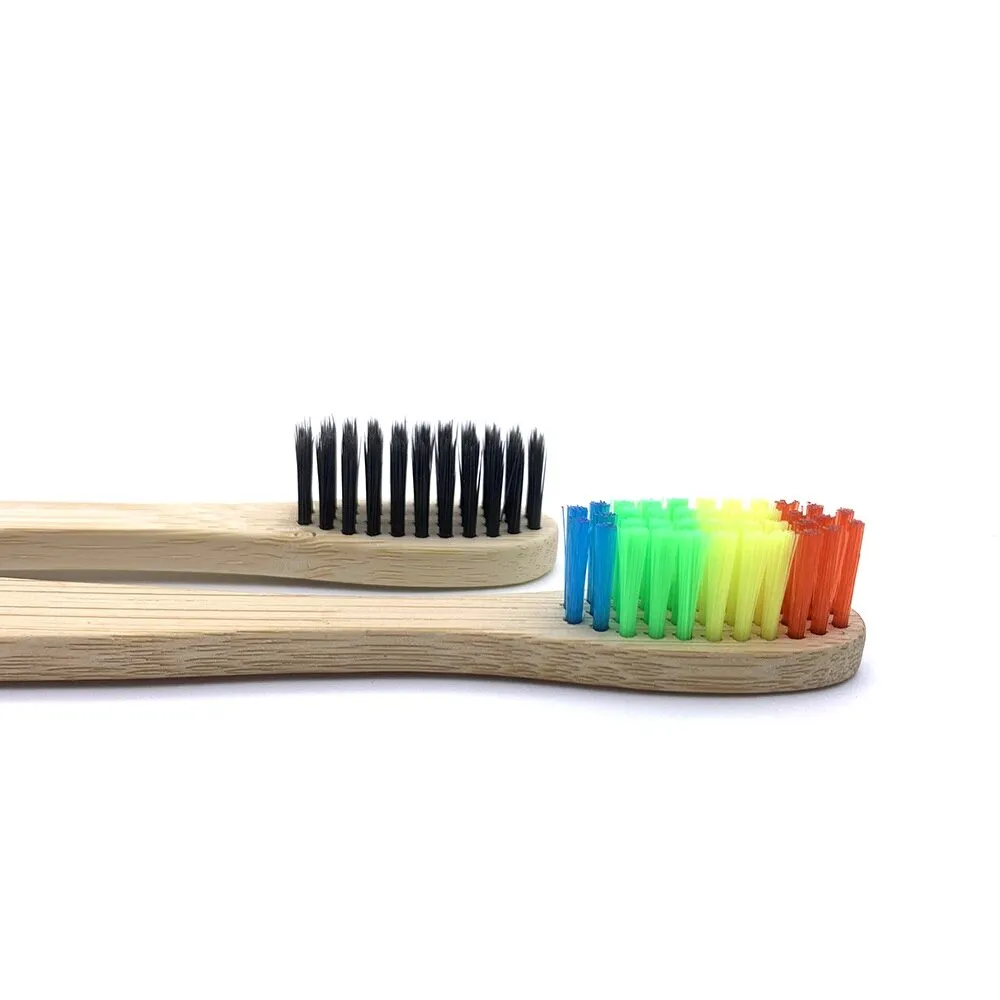 12pcs Eco Friendly bamboo toothbrush, Soft bristles with different colour choices