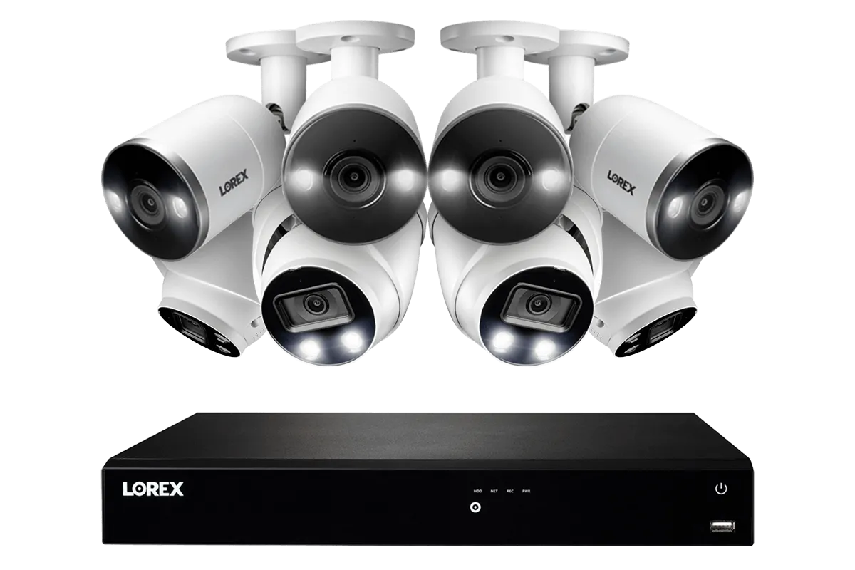 16-Channel 4K Fusion System with Bullet and Dome Smart Deterrence IP Cameras