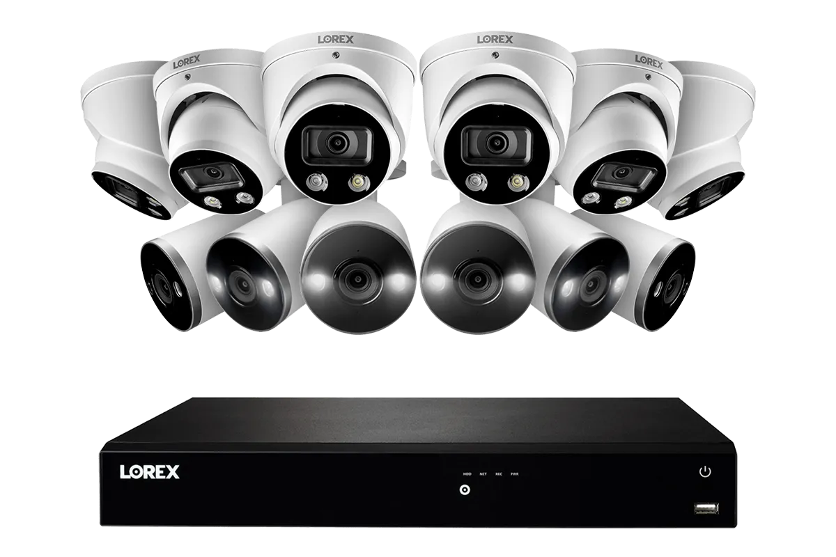 16-Channel 4K Fusion System with Bullet and Dome Smart Deterrence IP Cameras