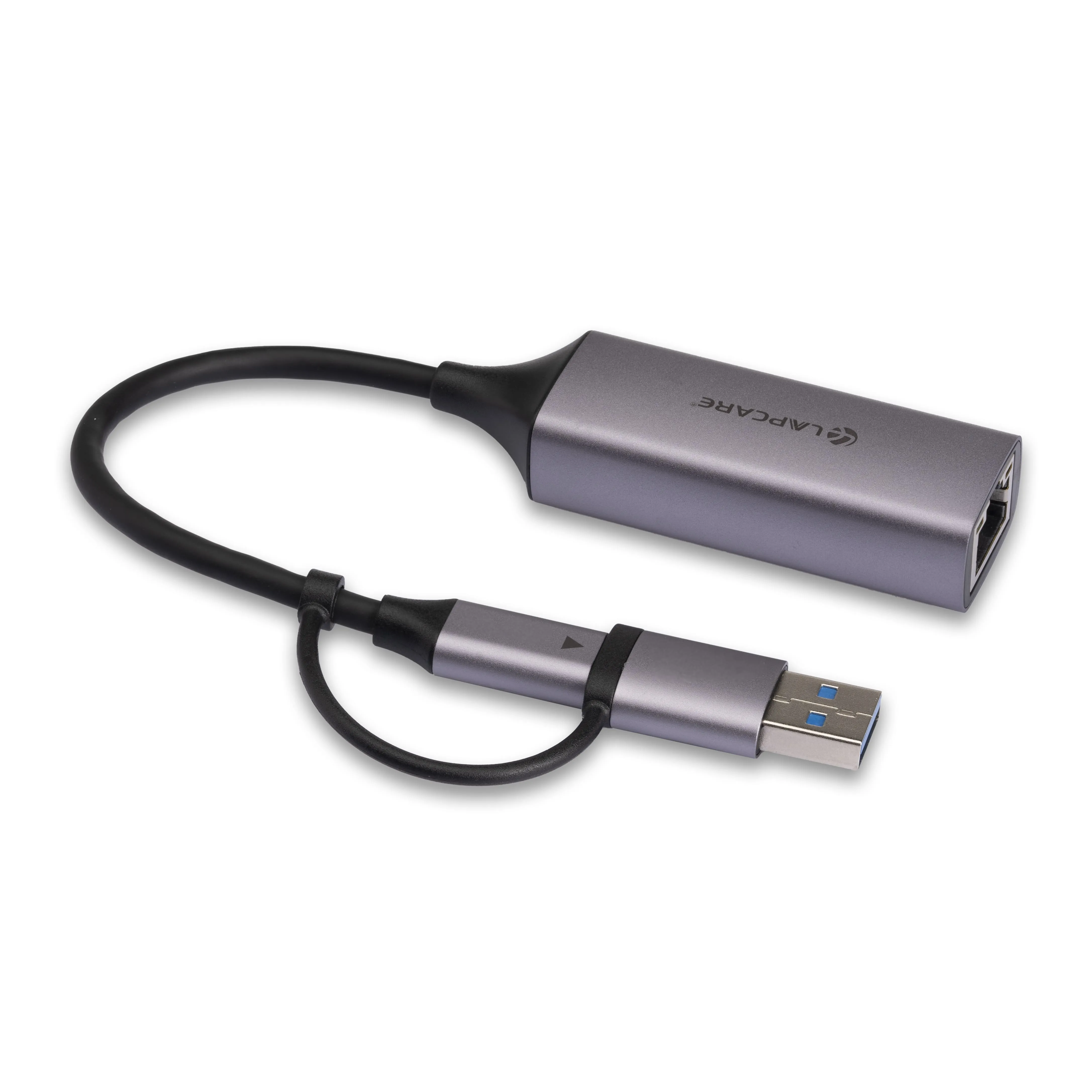 2 in 1 Type C and USB 3 Gigabit Ethernet Adapter