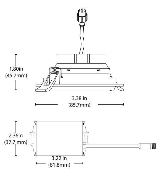 3-inch LED Gimbal Recessed Downlight in Nickel, 4000K