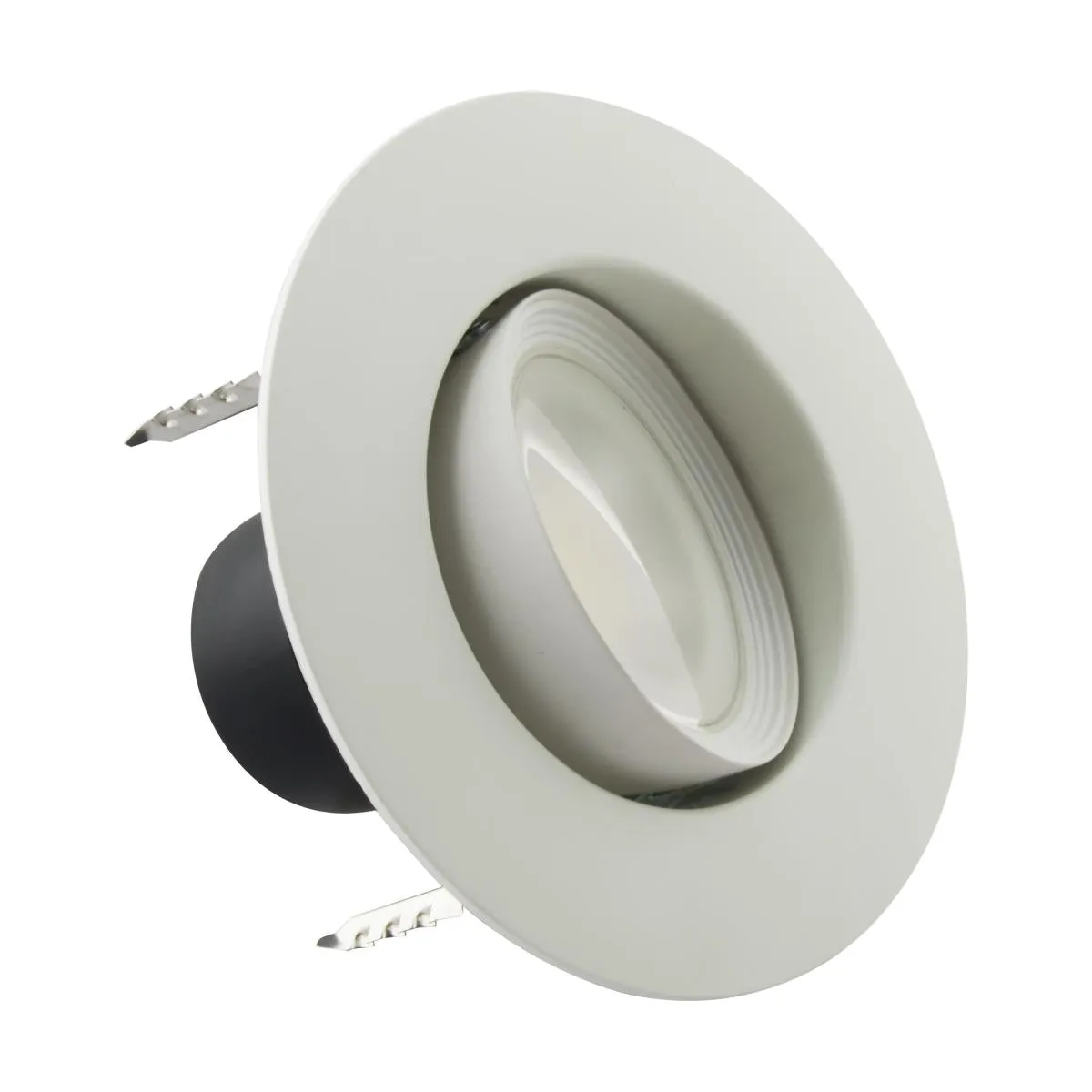 4 inch Gimbal LED Downlight Retrofit, 7 Watts, 600 Lumens, Selectable 2700K to 5000K, Baffle Trim