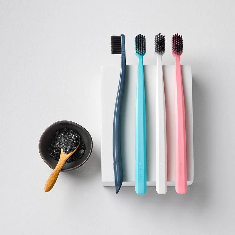 4pk 100% Recycled Charcoal-Infused Toothbrush - Multi (Soft)