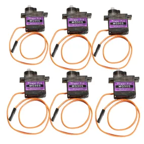 6pcs/Lot Smart Electronics Tower Pro MG90S 9g Metal Gear Upgraded SG90 Digital Micro Servos for Vehicle Helicopter Boart Car