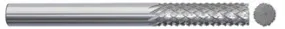 780-001090: 3/8 in. Dia., 1 in. Length Of Cut, 2-1/2 in. Overall Length Carbide Router Mill; Diamond Cut, Style A- No End Cut, BRIGHT, USA