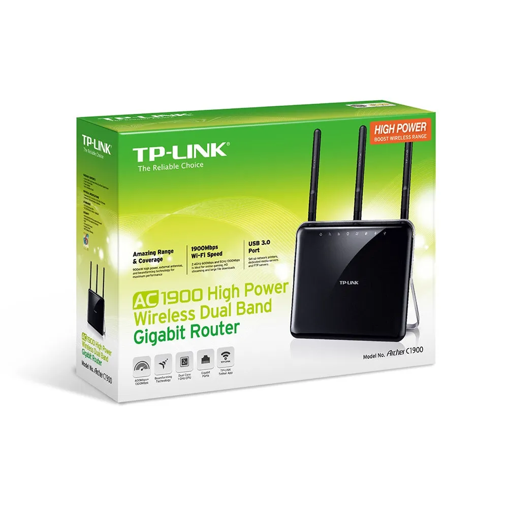 AC1900 High Power Wireless Dual Band Gigabit Router TP-Link Archer C1900