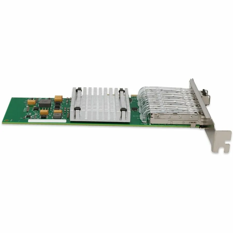 AddOn Intel I350F4 Comparable 1Gbs Quad SFP Port Network Interface Card with 4 1000Base-SX SFP Transceivers I350F4-AO