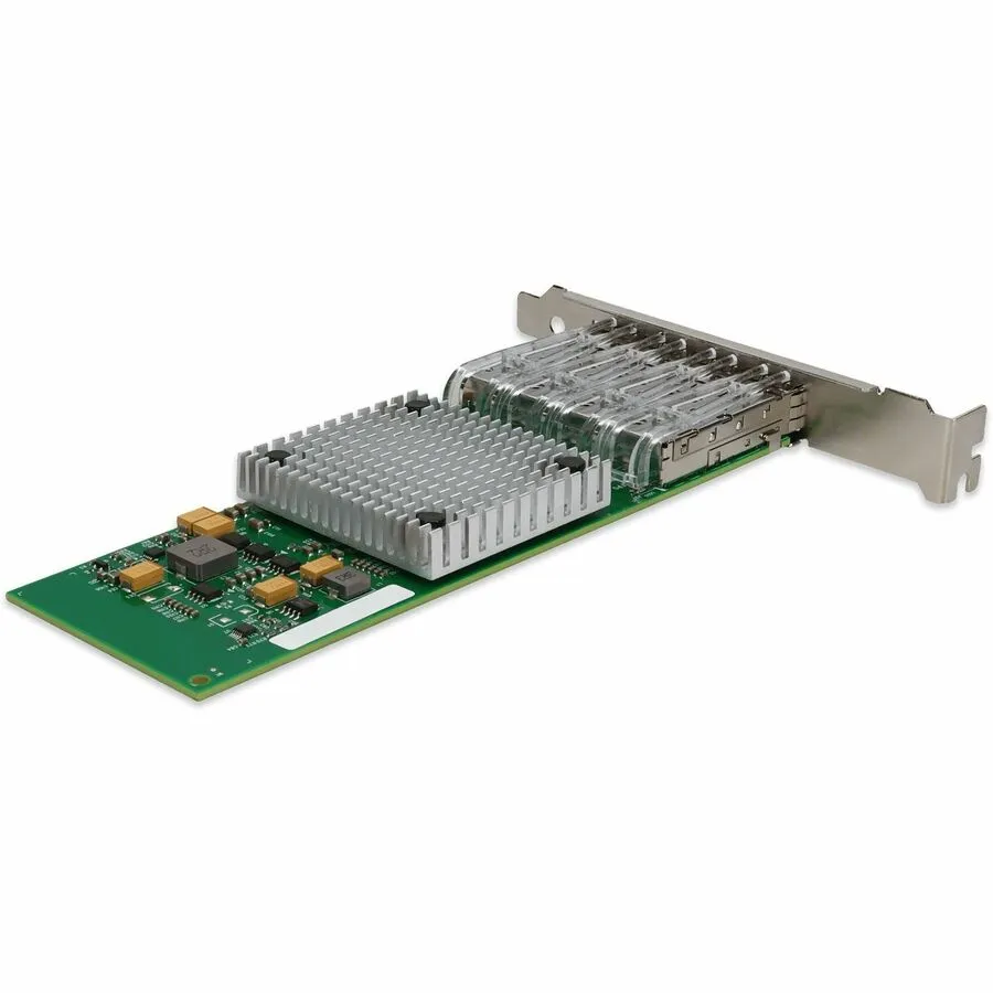 AddOn Intel I350F4 Comparable 1Gbs Quad SFP Port Network Interface Card with 4 1000Base-SX SFP Transceivers I350F4-AO