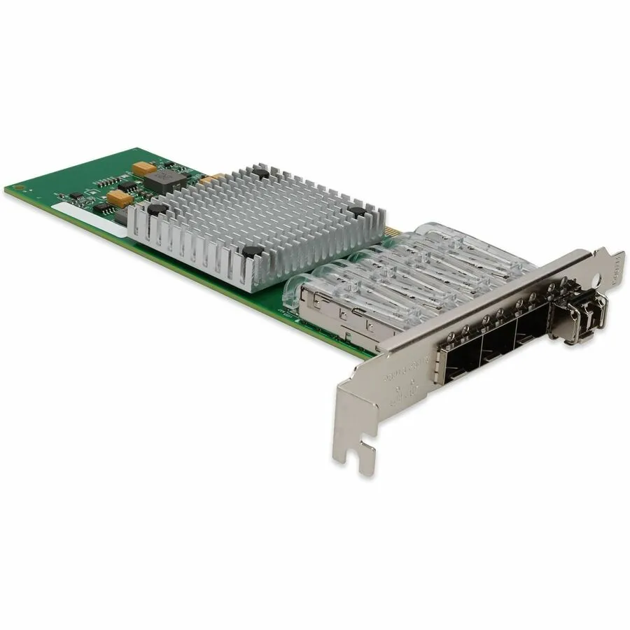 AddOn Intel I350F4 Comparable 1Gbs Quad SFP Port Network Interface Card with 4 1000Base-SX SFP Transceivers I350F4-AO