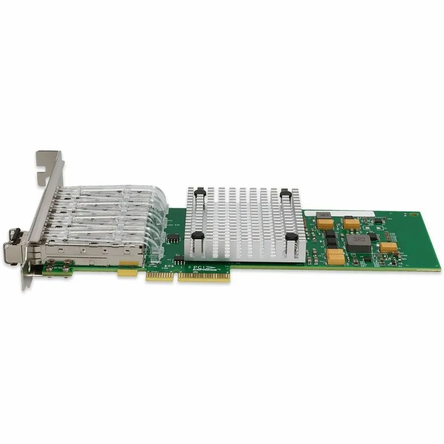 AddOn Intel I350F4 Comparable 1Gbs Quad SFP Port Network Interface Card with 4 1000Base-SX SFP Transceivers I350F4-AO