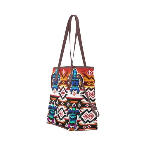 Adobe Fire Turtle Colored Clover Canvas Tote Bag