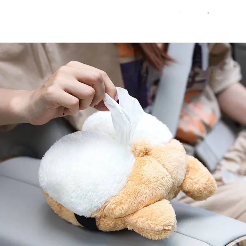 Adorable Duck Tissue Box – Soft Cartoon Napkin Holder for Car Seat & Home Decor