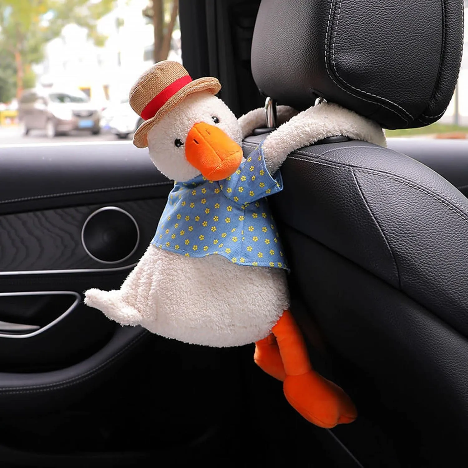 Adorable Duck Tissue Box – Soft Cartoon Napkin Holder for Car Seat & Home Decor