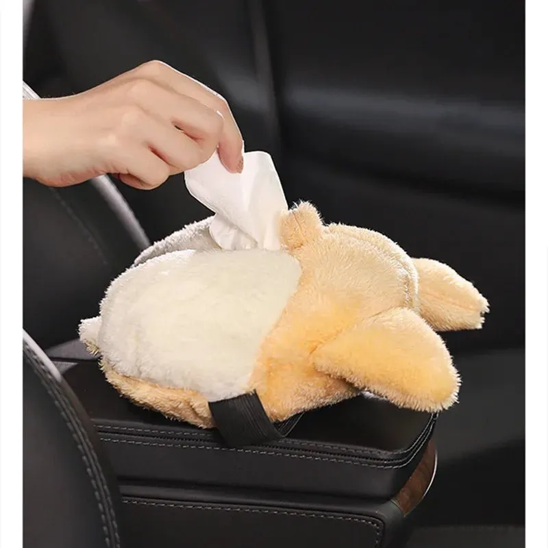 Adorable Duck Tissue Box – Soft Cartoon Napkin Holder for Car Seat & Home Decor