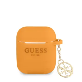 Airpods 1/2 - Silicone Orange 4G Charm Collection - Guess