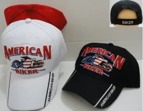 american biker hat / baseball cap Case of 24