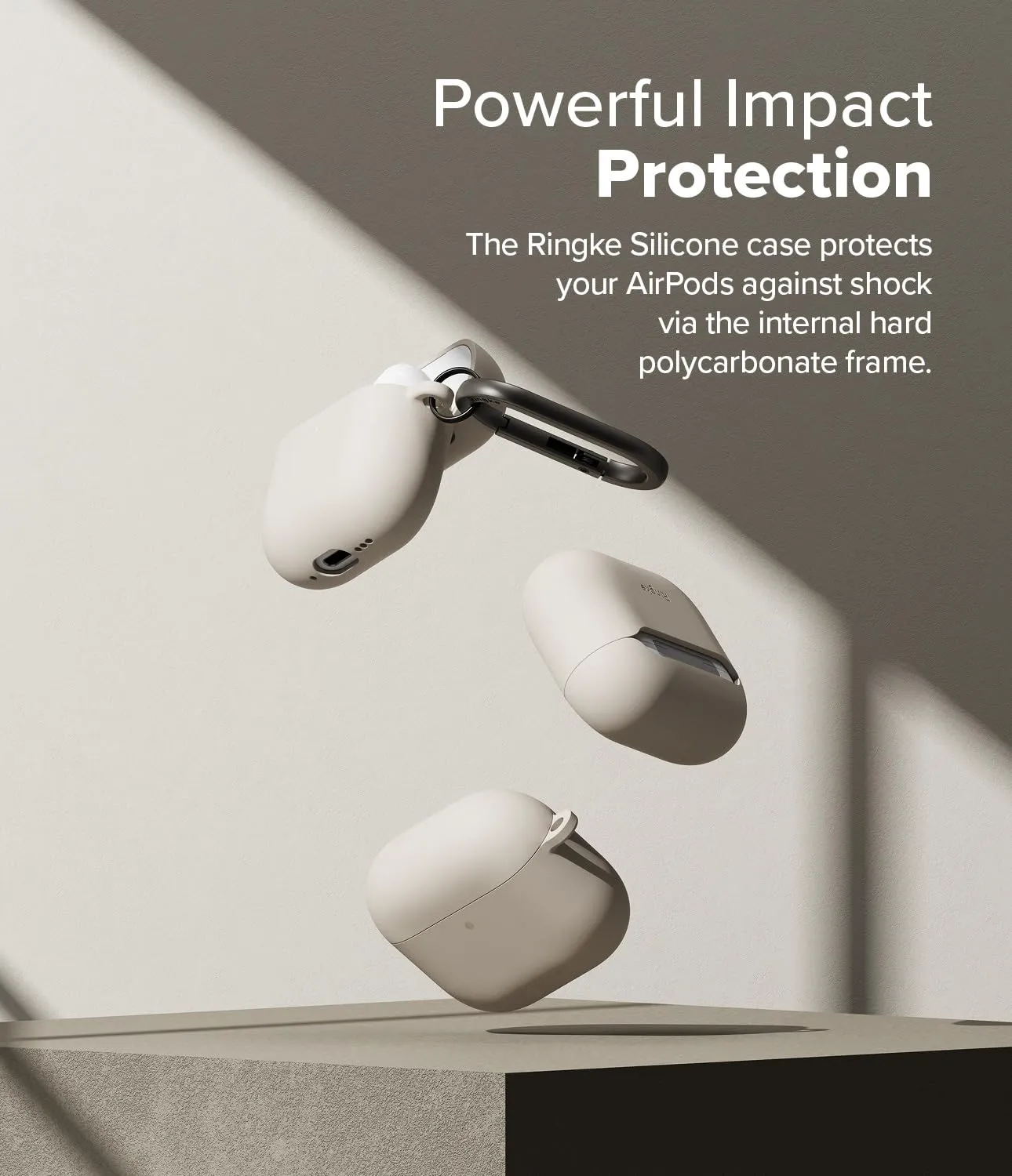 Apple AirPods 4 Rugged Protective Silicone Case - Stone