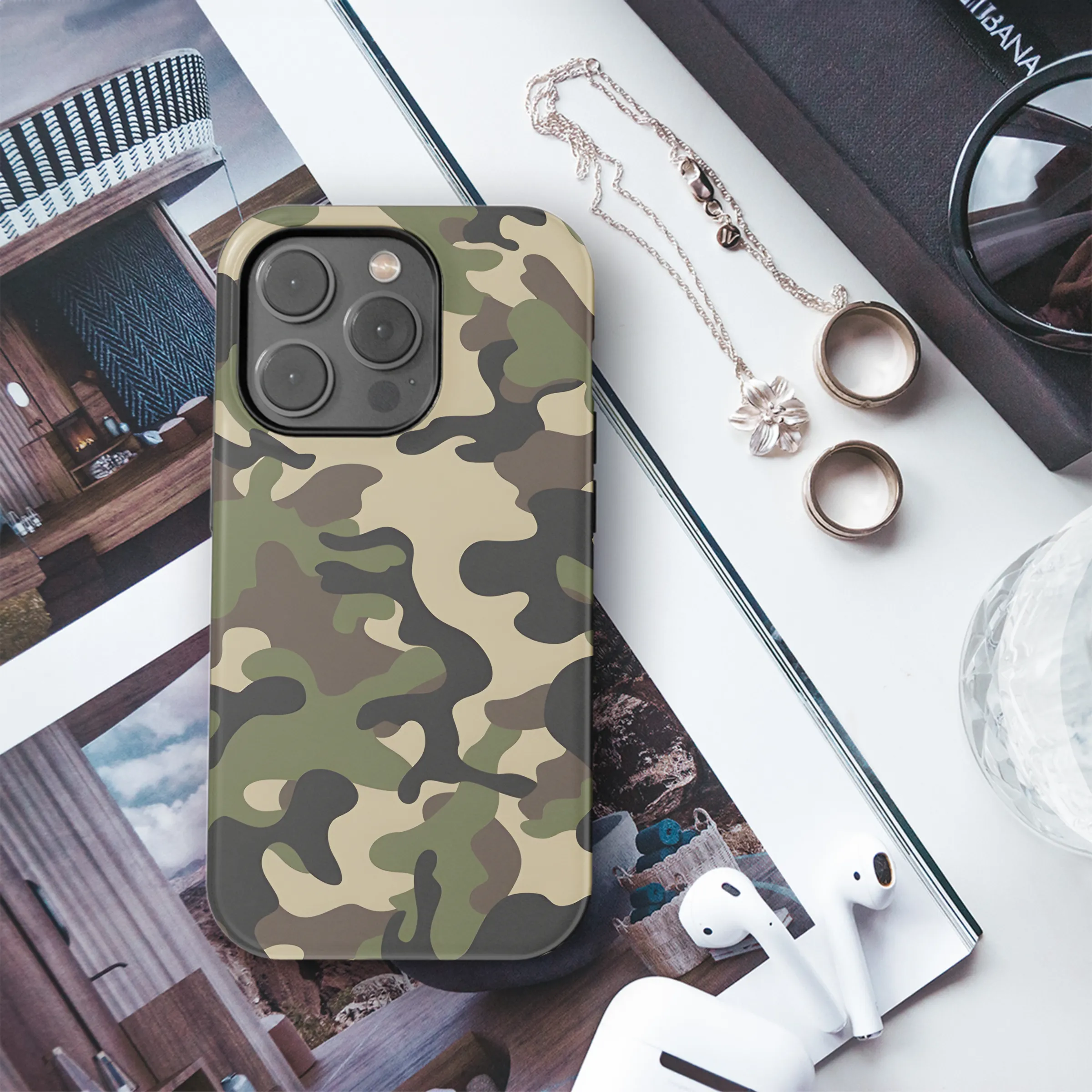 Army Camo Print Pattern Phone Case iPhone Samsung Cover Pixel 2188