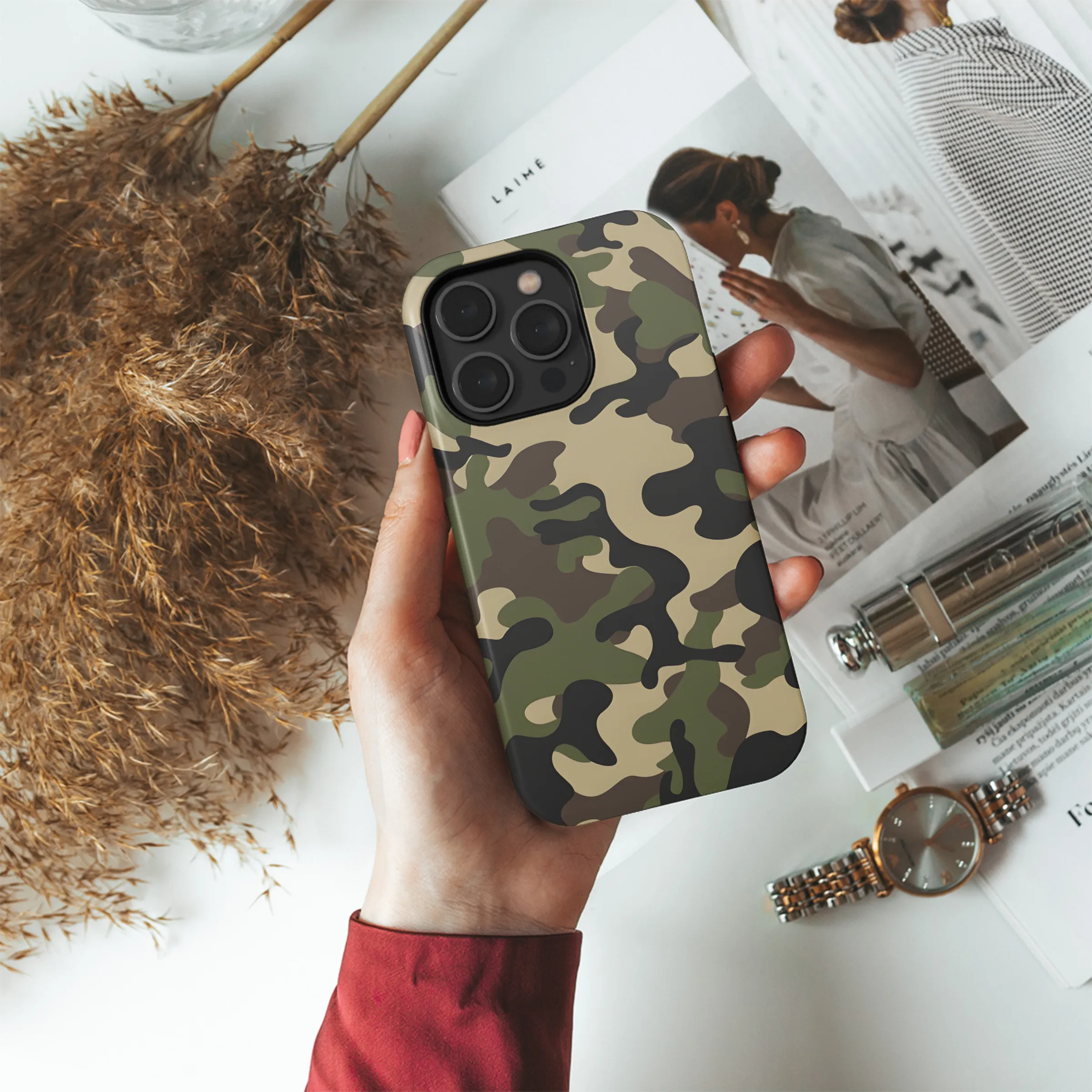 Army Camo Print Pattern Phone Case iPhone Samsung Cover Pixel 2188