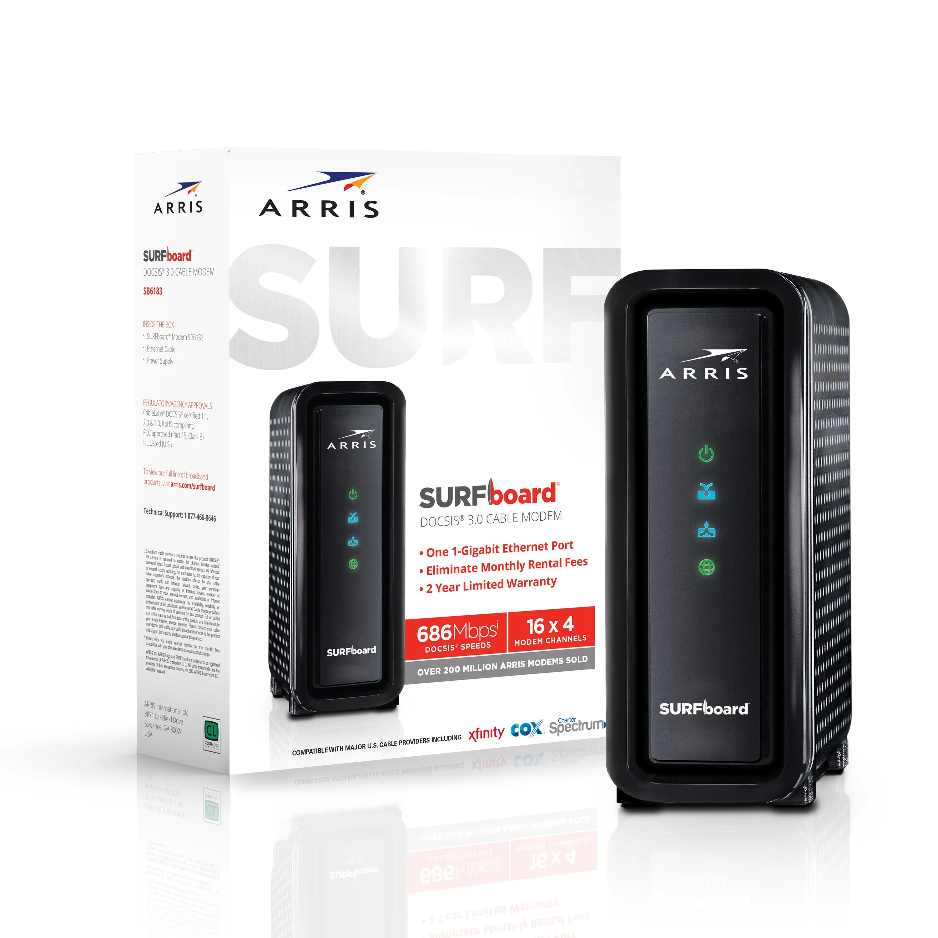 ARRIS (16x4) SURFboard DOCSIS 3.0 Cable Modem. Approved on Xfinity Comcast