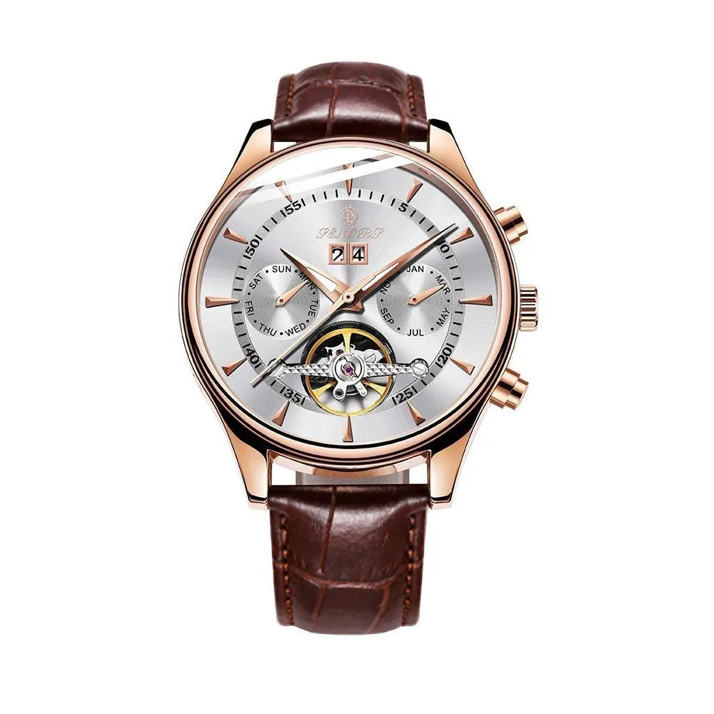 Automatic Men Stainless Steel Waterproof Mechanical Watch