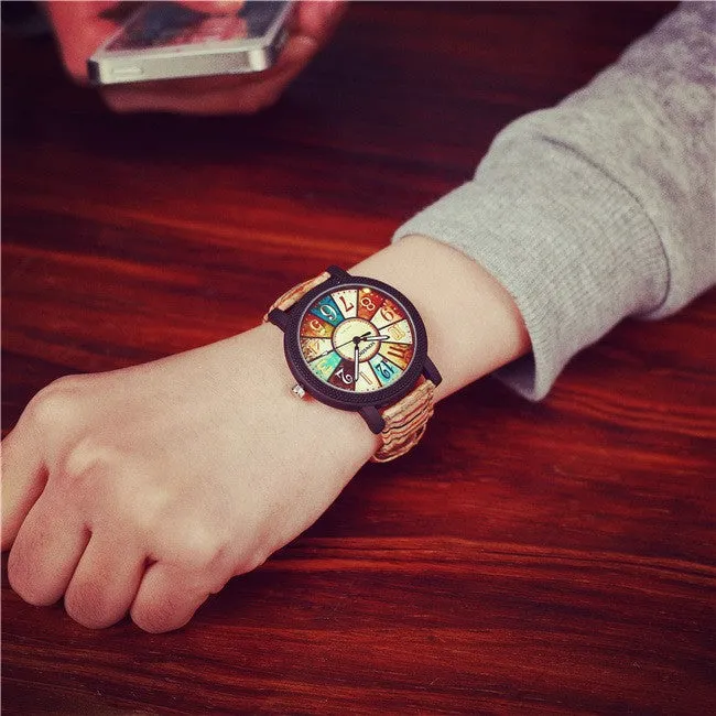 Best Friend Lover's Quartz Watches Unique Design Retro Colorful Disc Boys Girls Casual Clock Children Cartoon Wristwatch