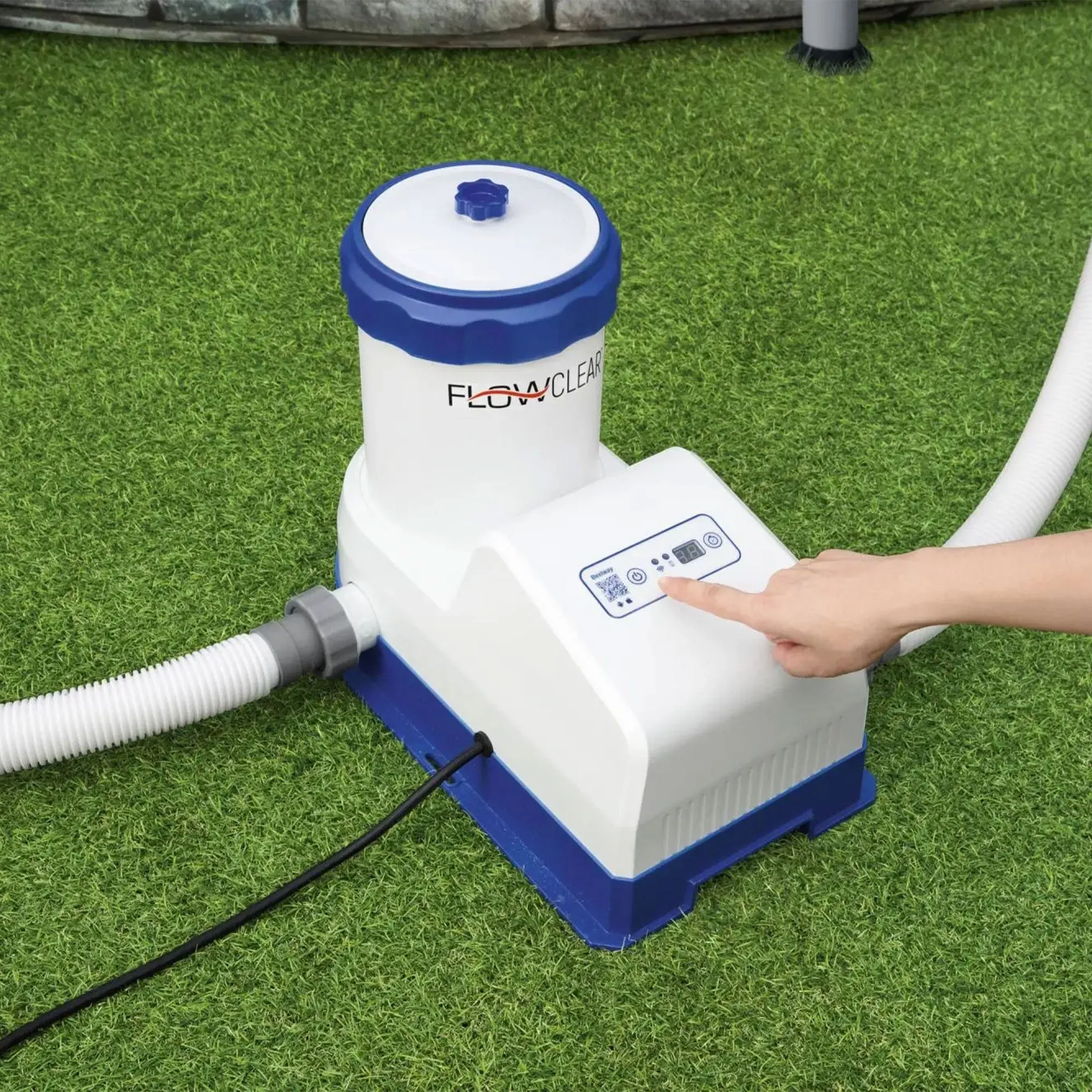 Bestway Flowclear Smart Touch 2000 GPH WiFi Controlled Pool Filter Pump System