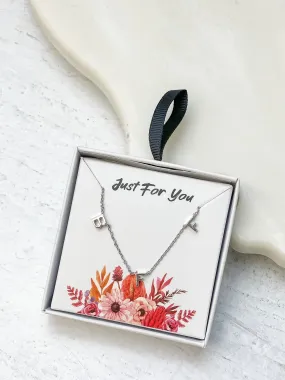 'BFF' Sentiment Chain Necklace - Silver