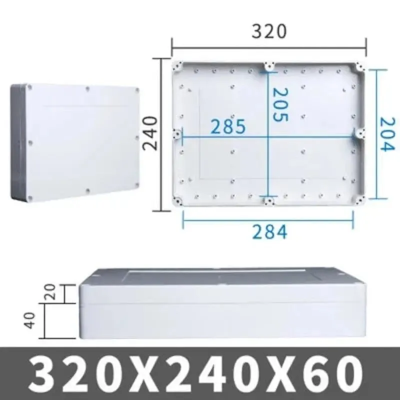 Big Size Outdoor Waterproof Case Enclosure Plastic Box Electronic Project Case Waterproof Junction Box for Electronics