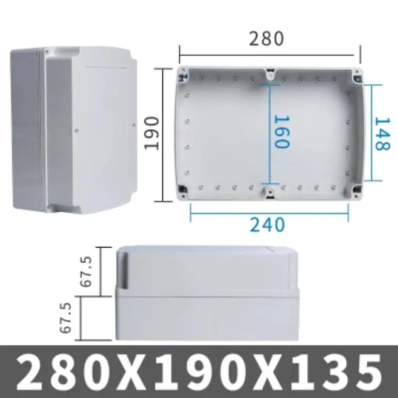 Big Size Outdoor Waterproof Case Enclosure Plastic Box Electronic Project Case Waterproof Junction Box for Electronics