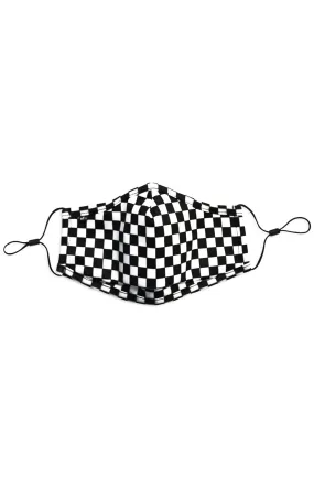 Black Checkerboard Adult Anti-Bacterial Face Mask with PM2.5 Filter