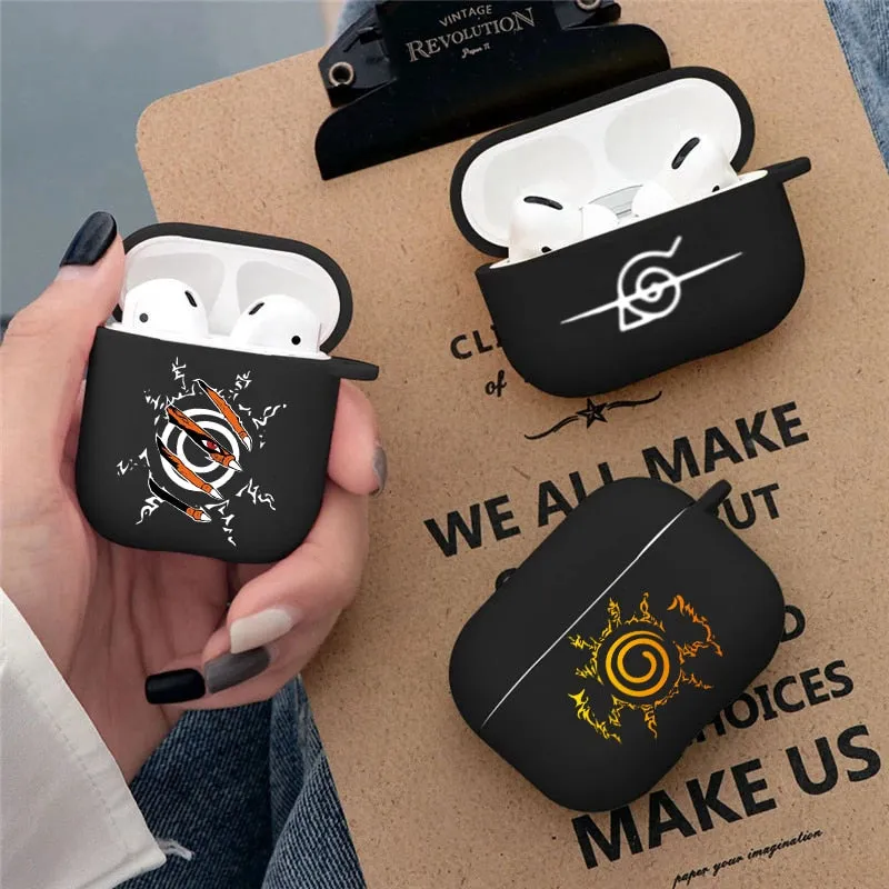 Black Silicone AirPod Case Naruto/Boruto (Variants Available)