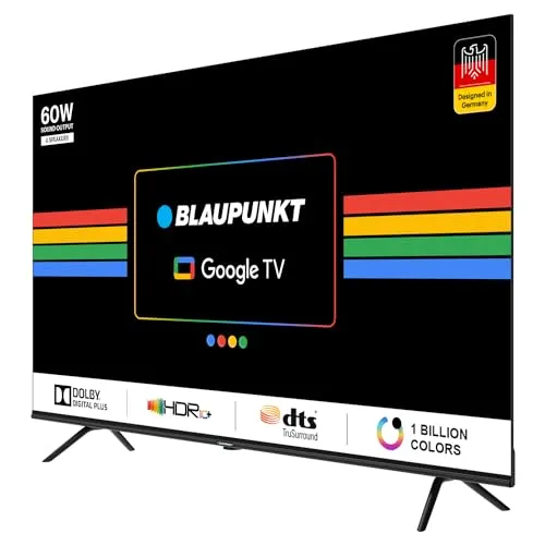 Blaupunkt 139 cm (55 inches) Cyber Sound G2 Series 4k Ultra HD LED Google TV 55CSGT7023 (Black)