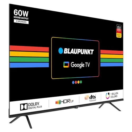 Blaupunkt 139 cm (55 inches) Cyber Sound G2 Series 4k Ultra HD LED Google TV 55CSGT7023 (Black)