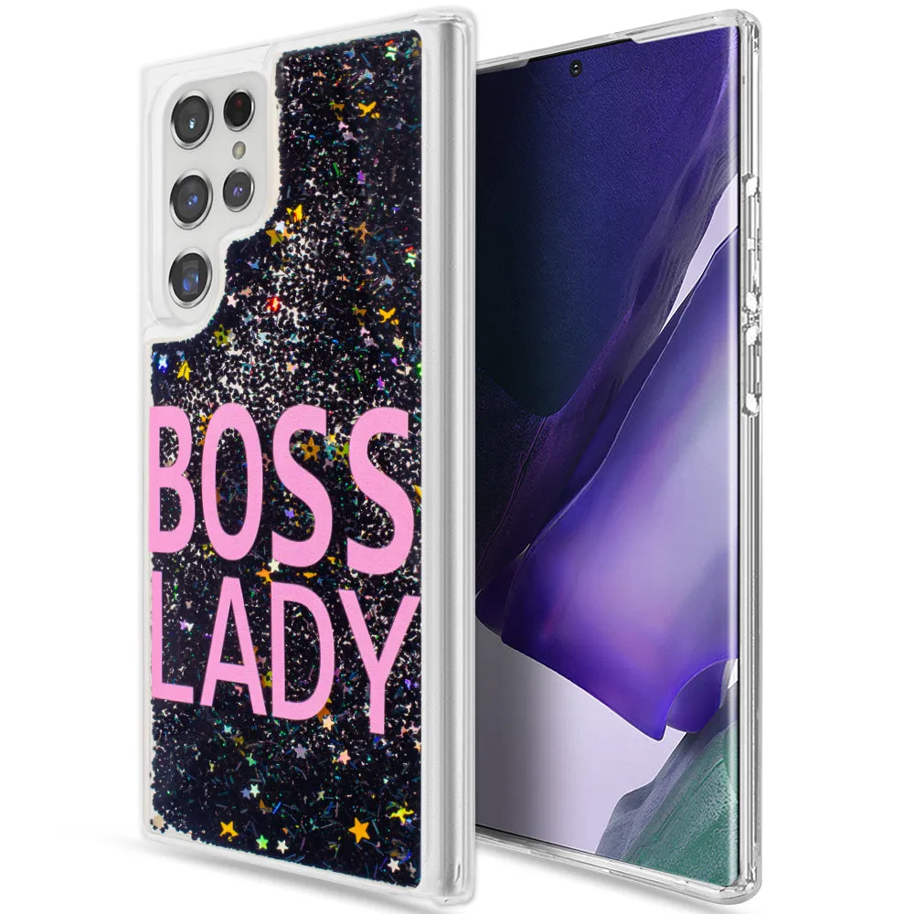 Boss Lady Glitter Case for Galaxy S22 Series