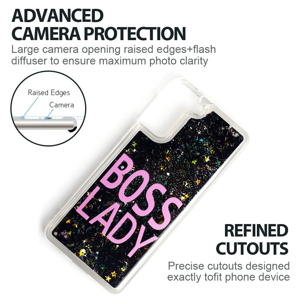 Boss Lady Glitter Case for Galaxy S22 Series