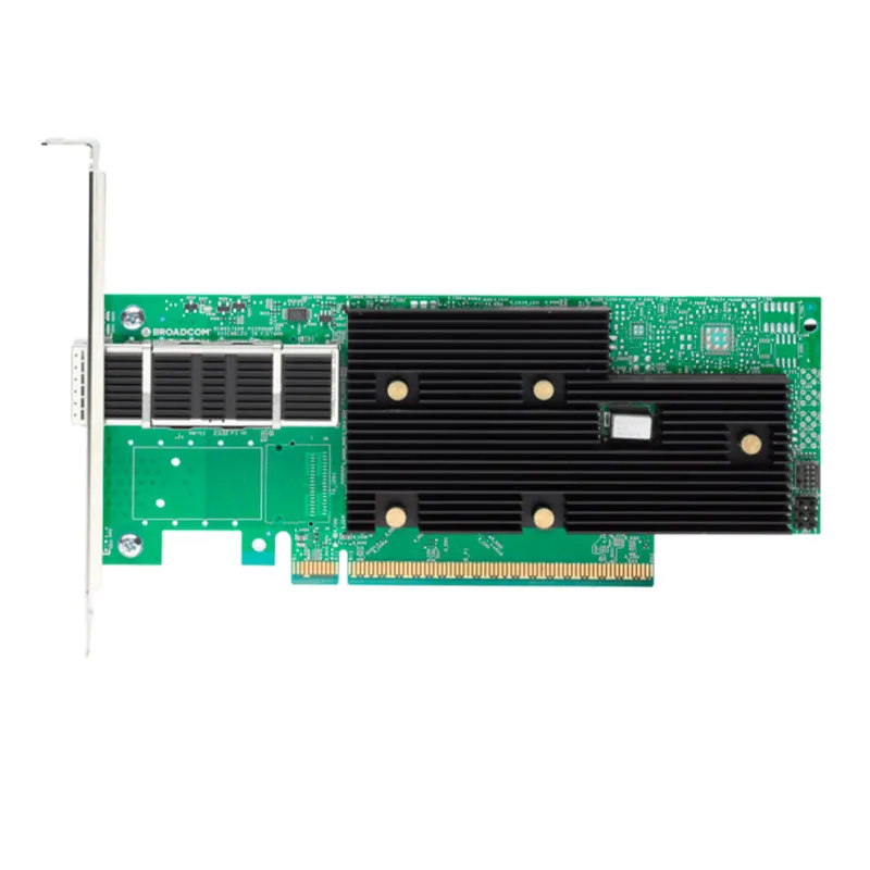 Broadcom P1400gd - Network Adapter - Pcie 5.0 X16 Low Profile - 400 Gigabit Qsfp112 X 1