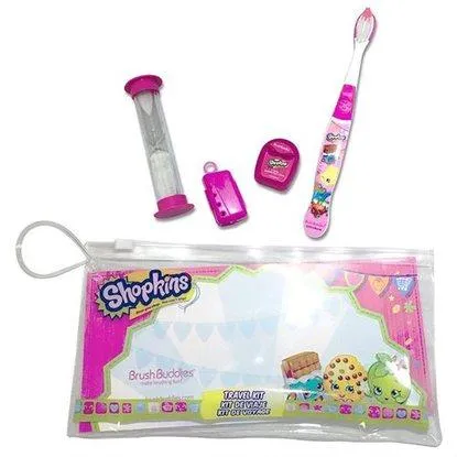 Brush Buddies, Shopkins, Toothbrushing Travel Kit, 5 Piece Kit