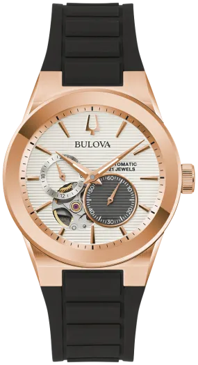 Bulova Latin Grammy Automatic Rose Gold tone Mens Watch 97A186