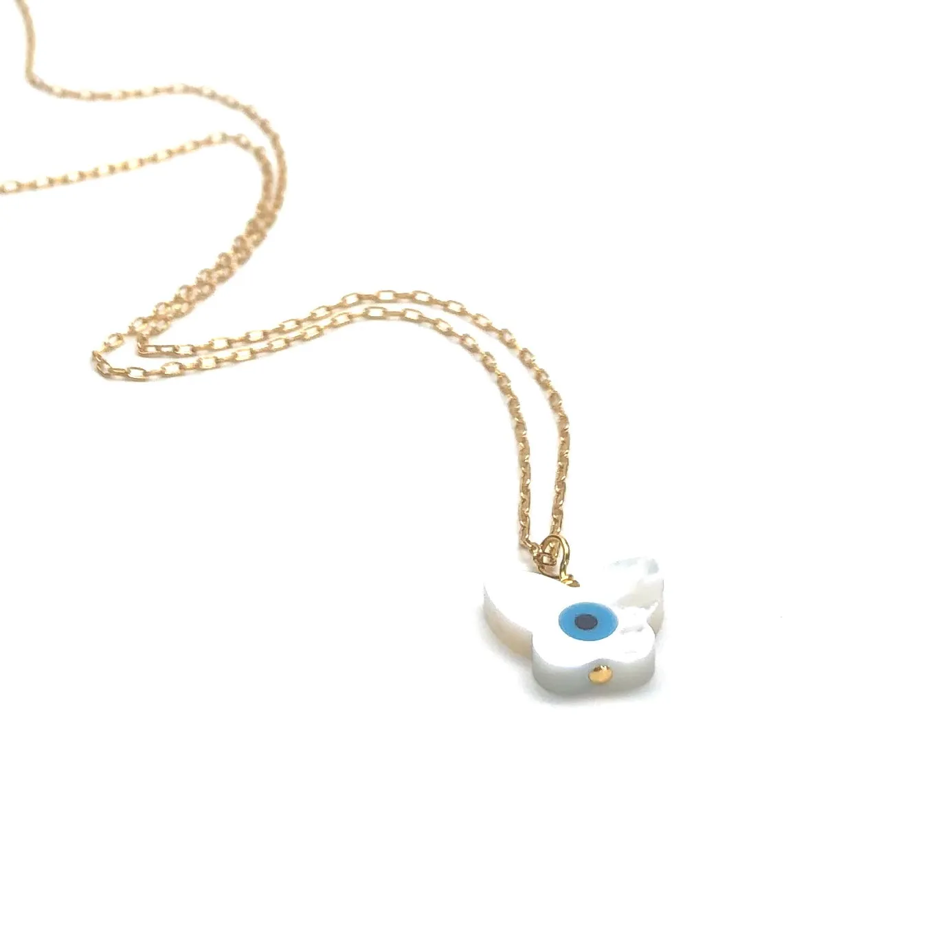 BUTTERFLY EVIL EYE NECKLACE