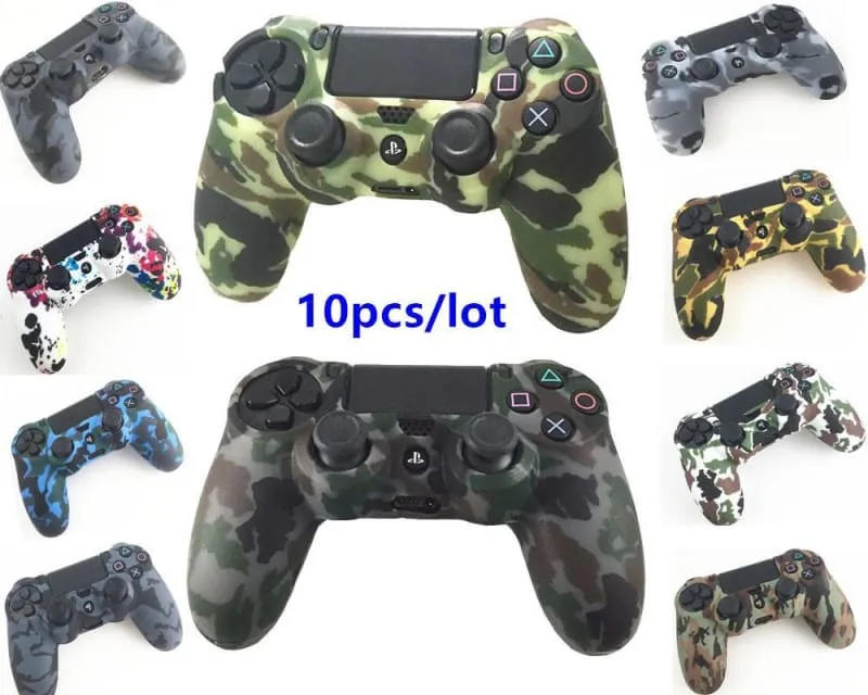 Camouflage Camo Silicone Rubber Soft Case for Sony PS4 Controller