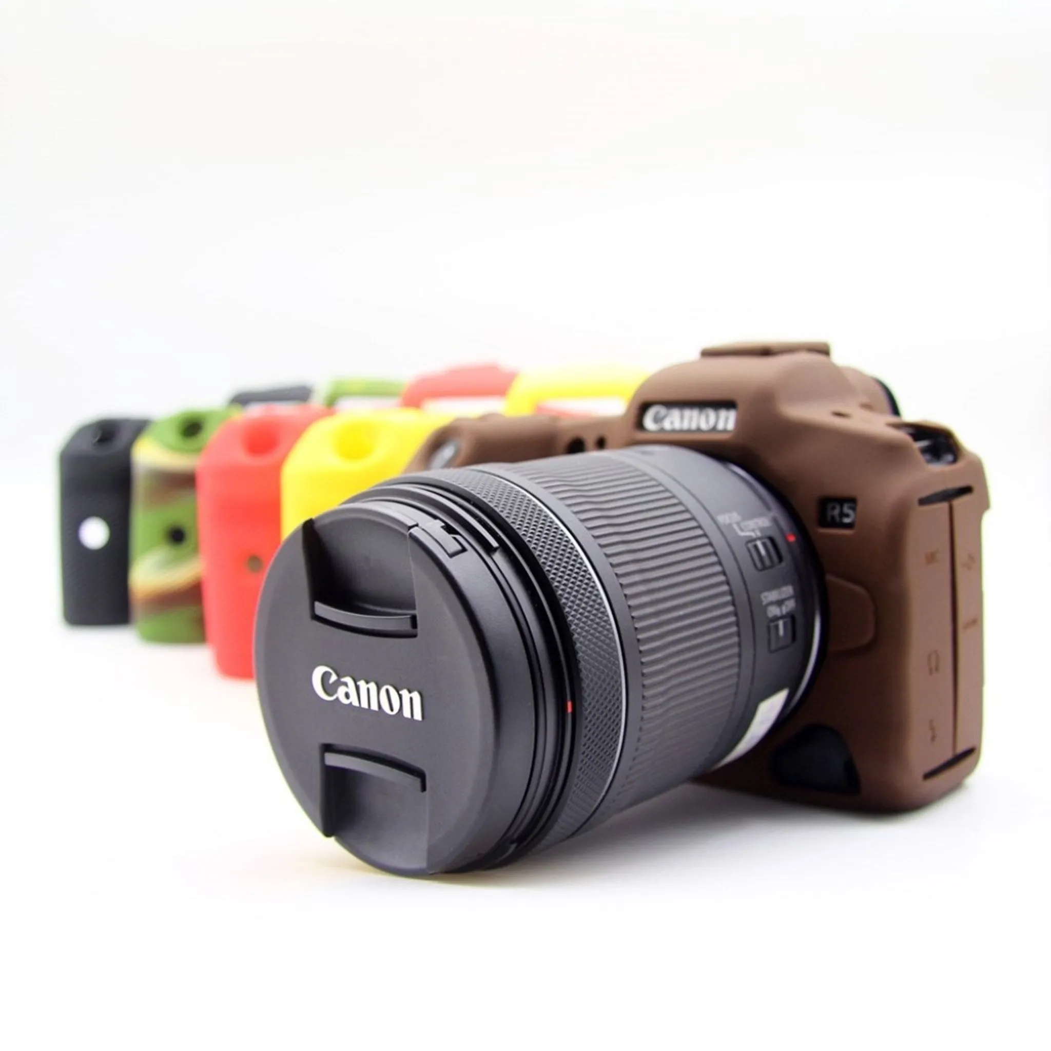 Canon EOS R5 silicone case - Coffee