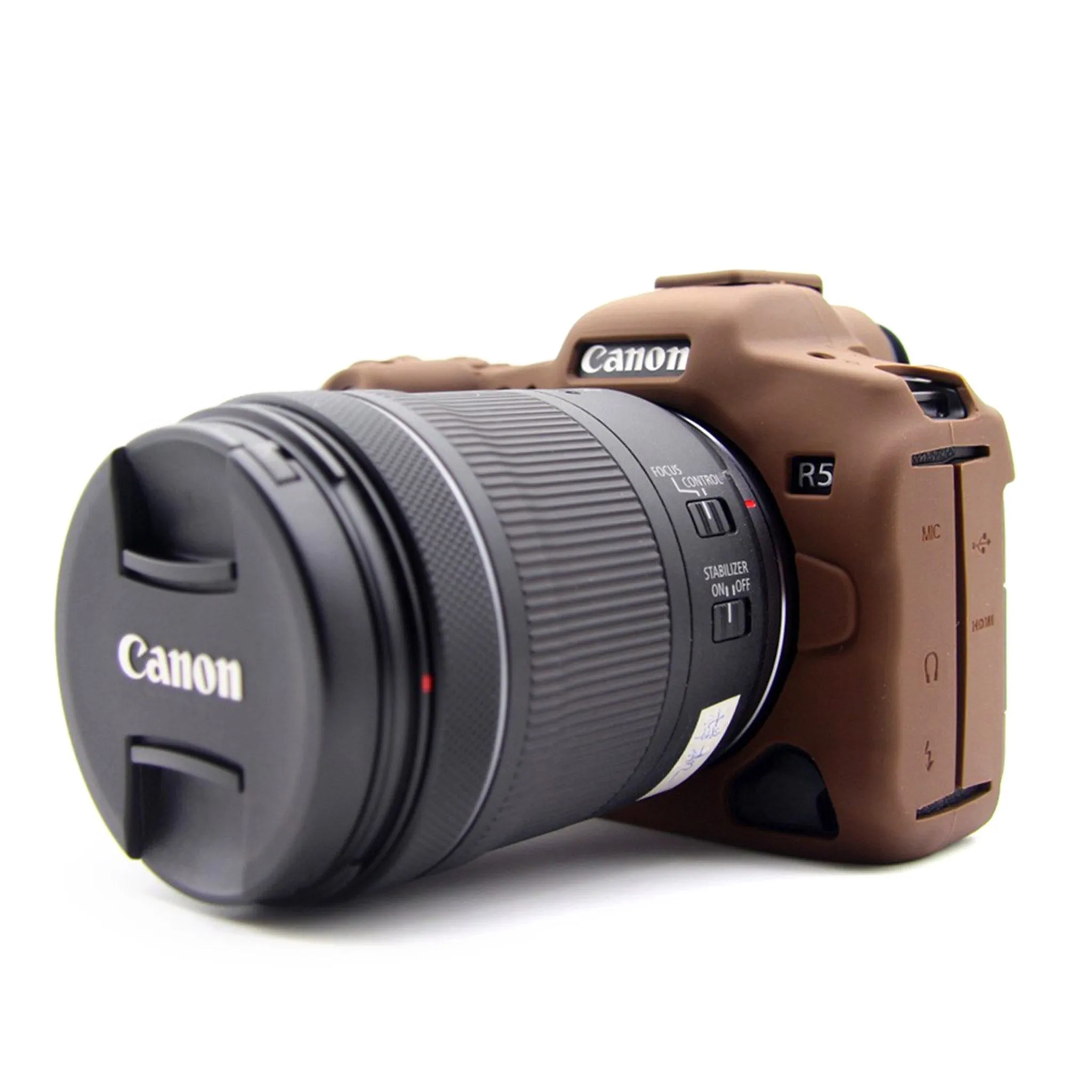 Canon EOS R5 silicone case - Coffee