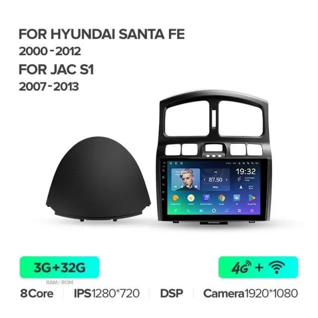 Car Dealz Premium Advanced 4G Data Model 10.2" Android 12.0 For Hyundai Santa Fe SM 2000 - 2012 For JAC S1 (Rein)