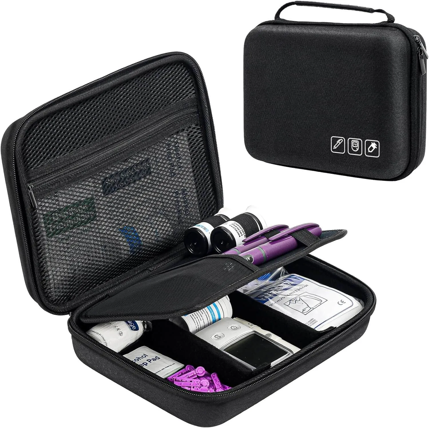 (CASE ONLY) Hard Carrying Case for Diabetic Suppliers | ProCase