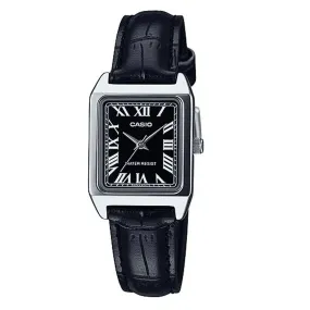 Casio LTP-V007L-1B Black Leather Watch for Women