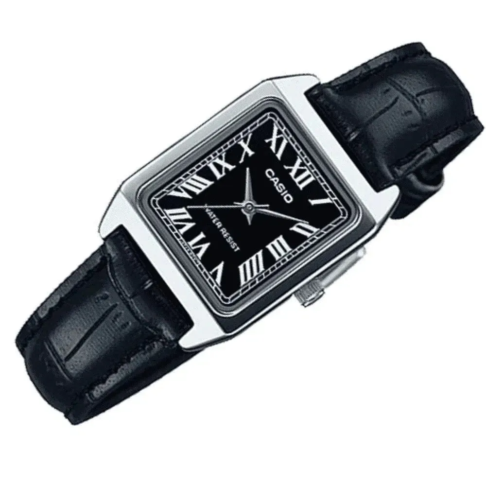 Casio LTP-V007L-1B Black Leather Watch for Women